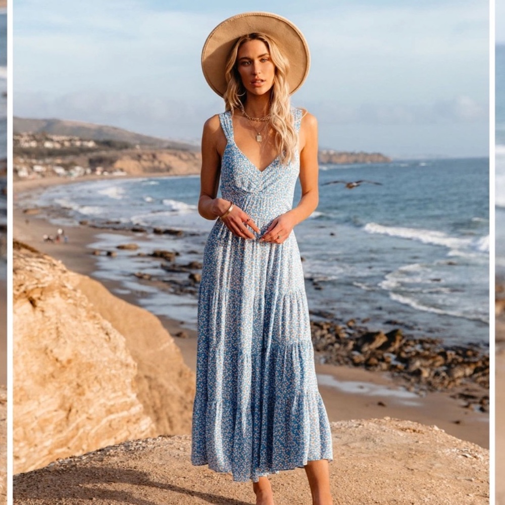 Vici Tie-Back midi/maxi dress